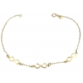 Bracelet Gold ''Eye and Cross''