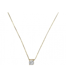 Necklace Gold K14 'one stone'