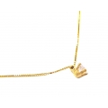Necklace Gold K14 'one stone'