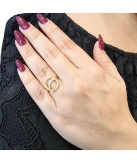 Ring gold K14 "Circle" 2