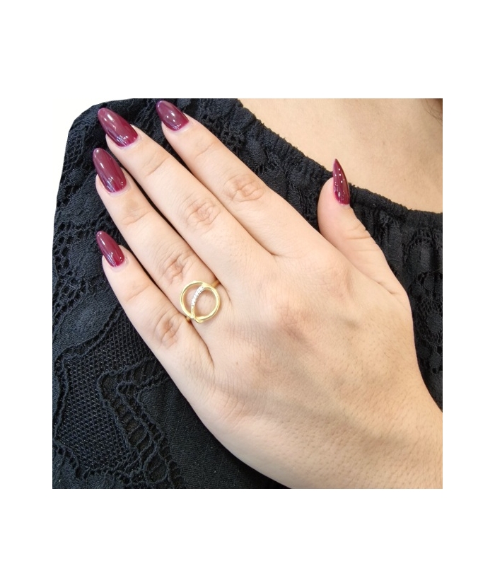 Ring gold K14 "Circle"