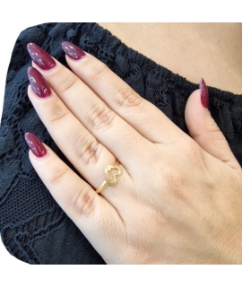 Ring gold K14 'Heart' 2