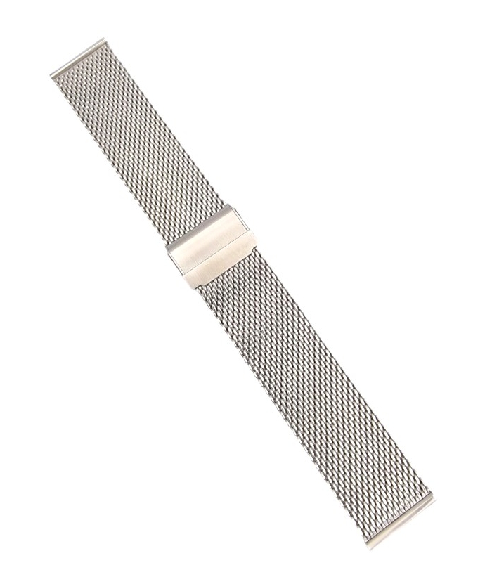 Μπρασελέ Ατσάλινο Mesh 22mm Tzevelion Mesh Silver 01