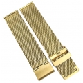 Watch Bracelet Inox-Goldplated 22mm Tzevelion Mesh Silver 01