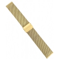 Watch Bracelet Inox-Goldplated 22mm Tzevelion Mesh Silver 01