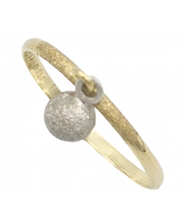 Δαχτυλίδι Σεβαλιέ Χρυσό Κ14 με λευκόχρυση μπίλια