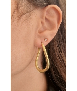 Earrings hoop gold K14 2