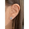 Earrings gold K14 with sapphires