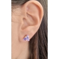 Εarings gold K14 'Tanzanite'