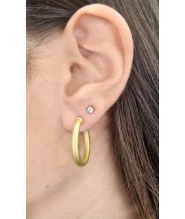 Earrings hoop gold K14 2