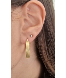 Earrings hoop gold K14 2