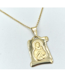 Necklace Gold Κ14 shiny 2