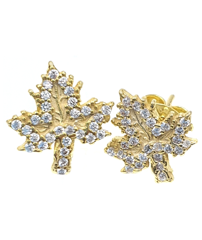 Earrings Silver "Leaf"