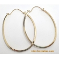 Earrings hoop gold K14