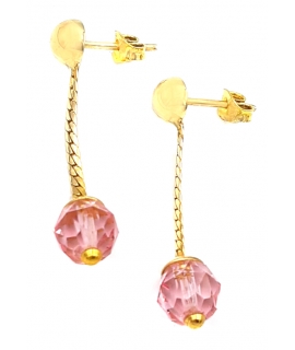 Earrings hanging gold K14