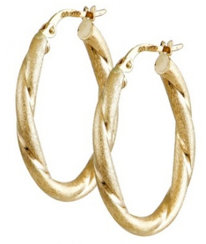 Earrings hoop gold K14 