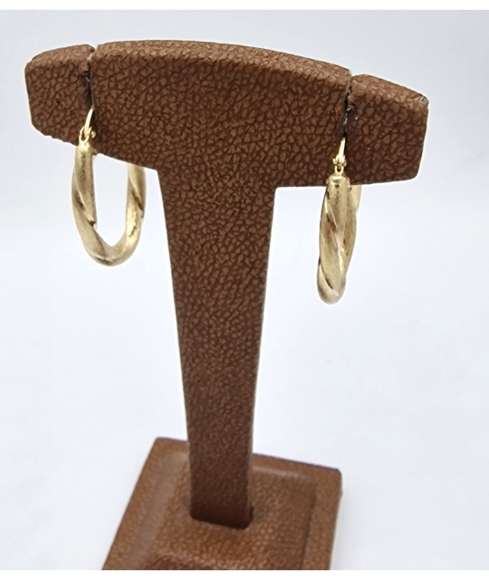 Earrings hoop gold K14 