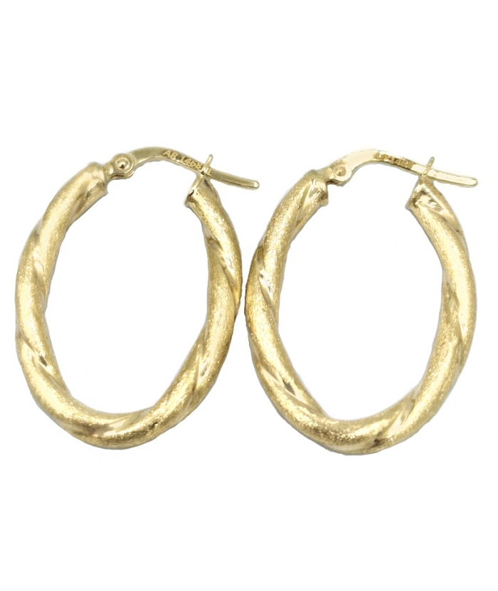 Earrings hoop gold K14 