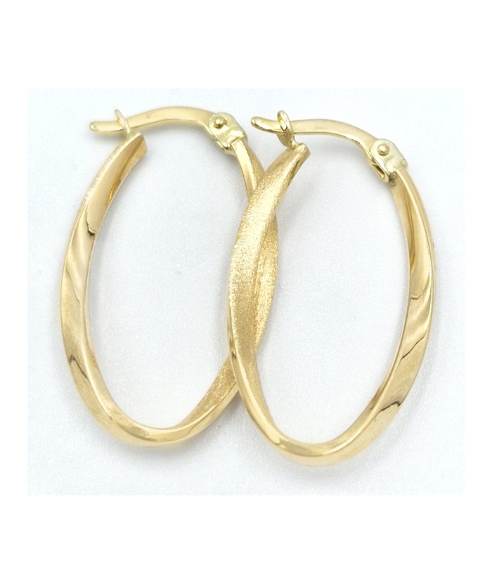 Earrings hoop gold K14 