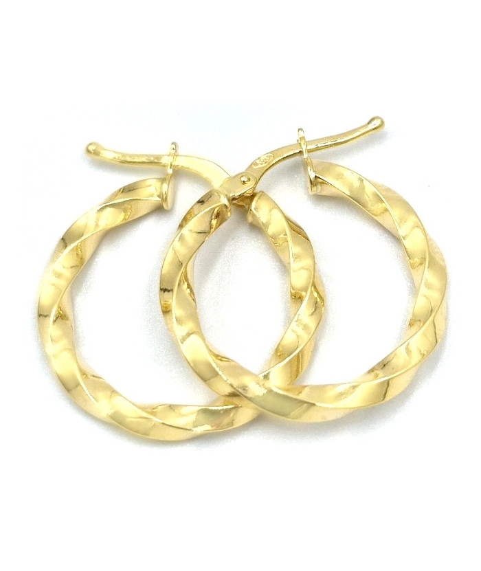 Earrings hoop gold K14 20mm