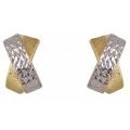 Earrings gold K14 twincolor