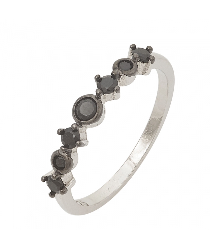 Ring Silver Τwo lines