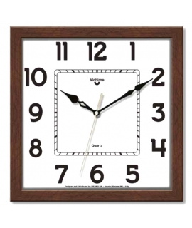 Ρολόι Τοίχου VIRTIME 1145-01 Ξύλινο κερασιά 33x33cm