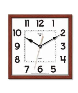 Ρολόι Τοίχου VIRTIME 1152 Ξύλινο κερασιά 25x25cm