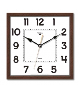 Ρολόι Τοίχου VIRTIME 1152 Ξύλινο Καφέ wegge 25x25cm