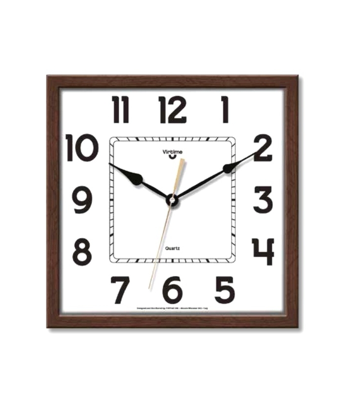 WALL CLOCK VIRTIME 1152 Wood Wegge 25x25cm