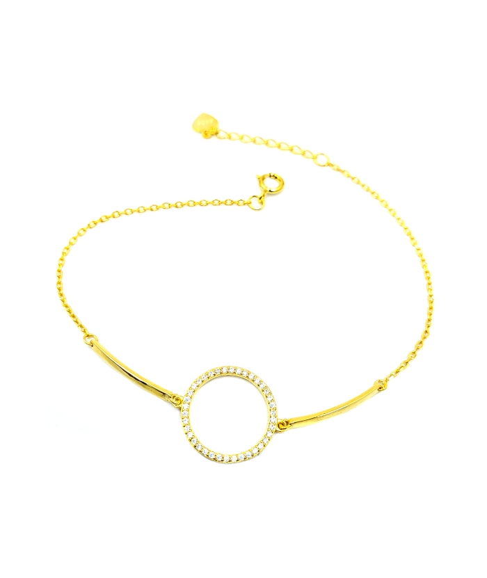 Bracelet Silver "Wing" gold-plated