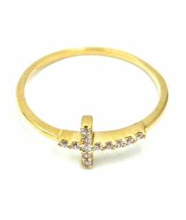 Ring Sevalie Gold K14 "Cross" 2