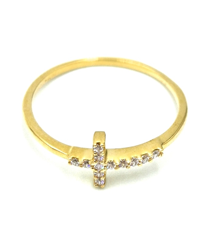 Ring Sevalie Gold K14 "Cross"