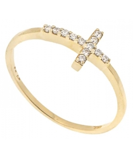 Ring Sevalie Gold K14 "Cross"