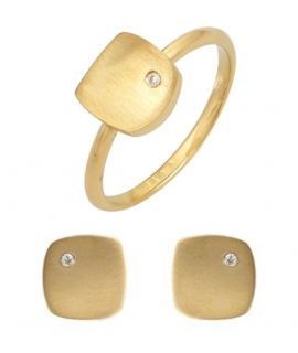 Set Ring & earrings Gold K14
