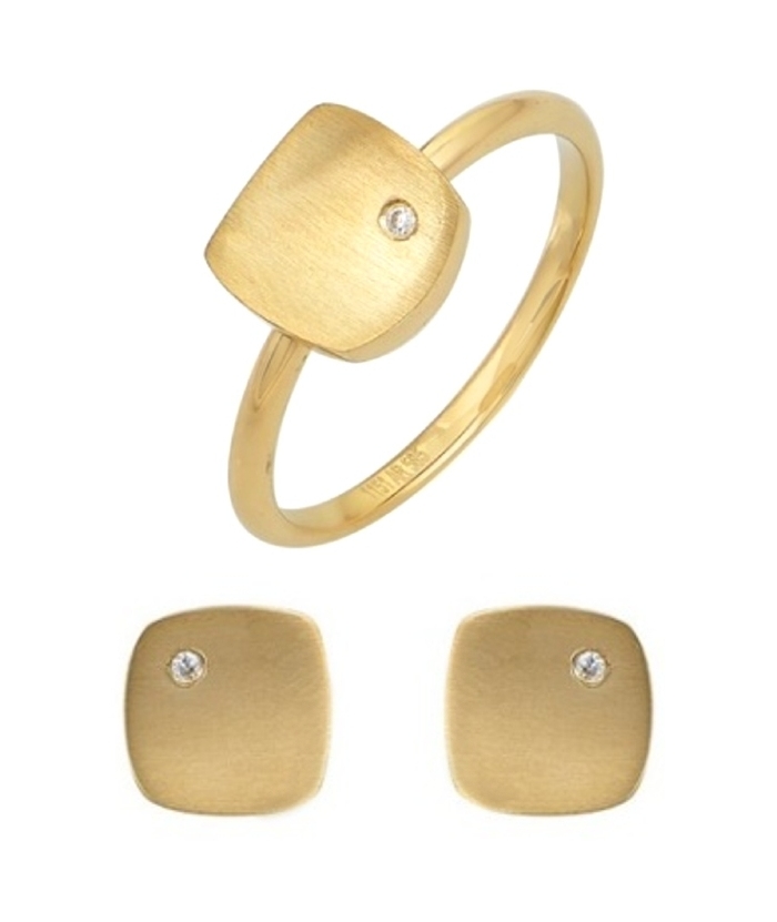 Set Ring & earrings Gold K14