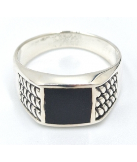 Ring Silver 925 men's with onyx 2