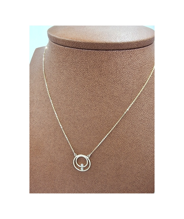 Necklace Gold K14 Circles