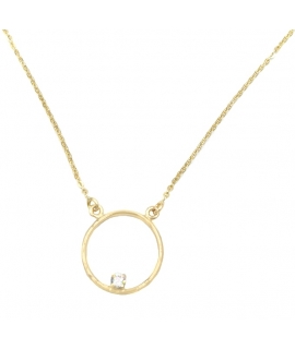 Necklace Gold K14 Circle