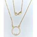 Necklace Gold K14 Circle