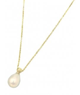 Necklace Gold K14 Pearl tear