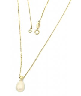 Necklace Gold K14 Pearl tear 2