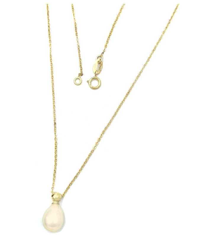 Necklace Gold K14 Pearl tear