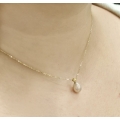 Necklace Gold K14 Pearl tear