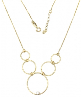 Necklace Gold K14 Circles