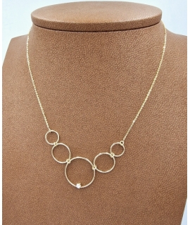 Necklace Gold K14 Circles 2
