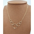 Necklace Gold K14 Circles