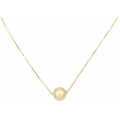 Necklace Gold K14 ball 8mm