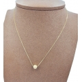 Necklace Gold K14 ball 8mm