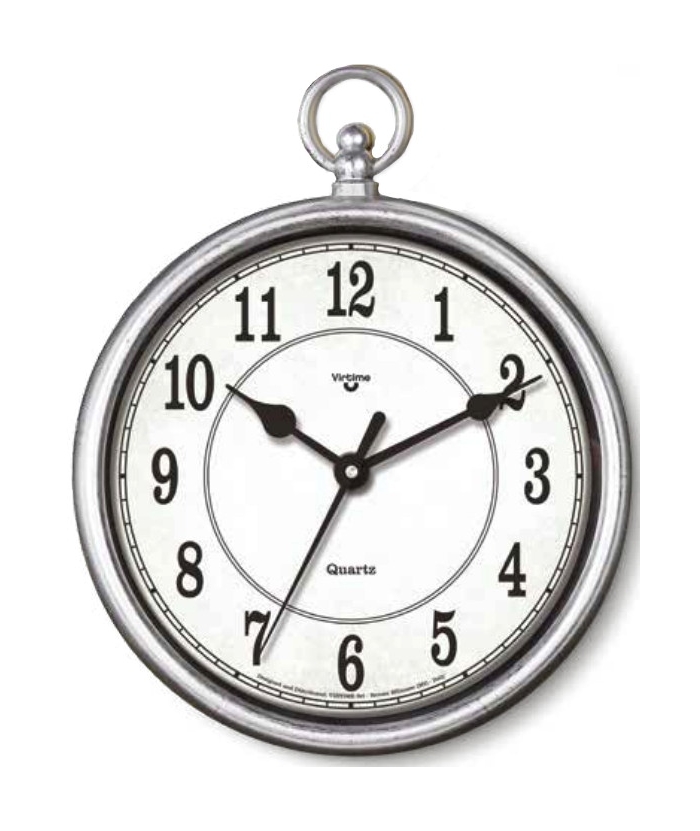 Ρολόι Τοίχου VIRTIME 1835/00 Πλαστικό 24cm Αντικέ